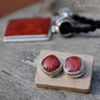 Sterling Silver ‘Tsunami’ Coral Post Earrings - Handcrafted in Bali - OutOfAsia